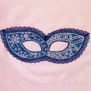 Blue Lace Eye Mask. Handmade